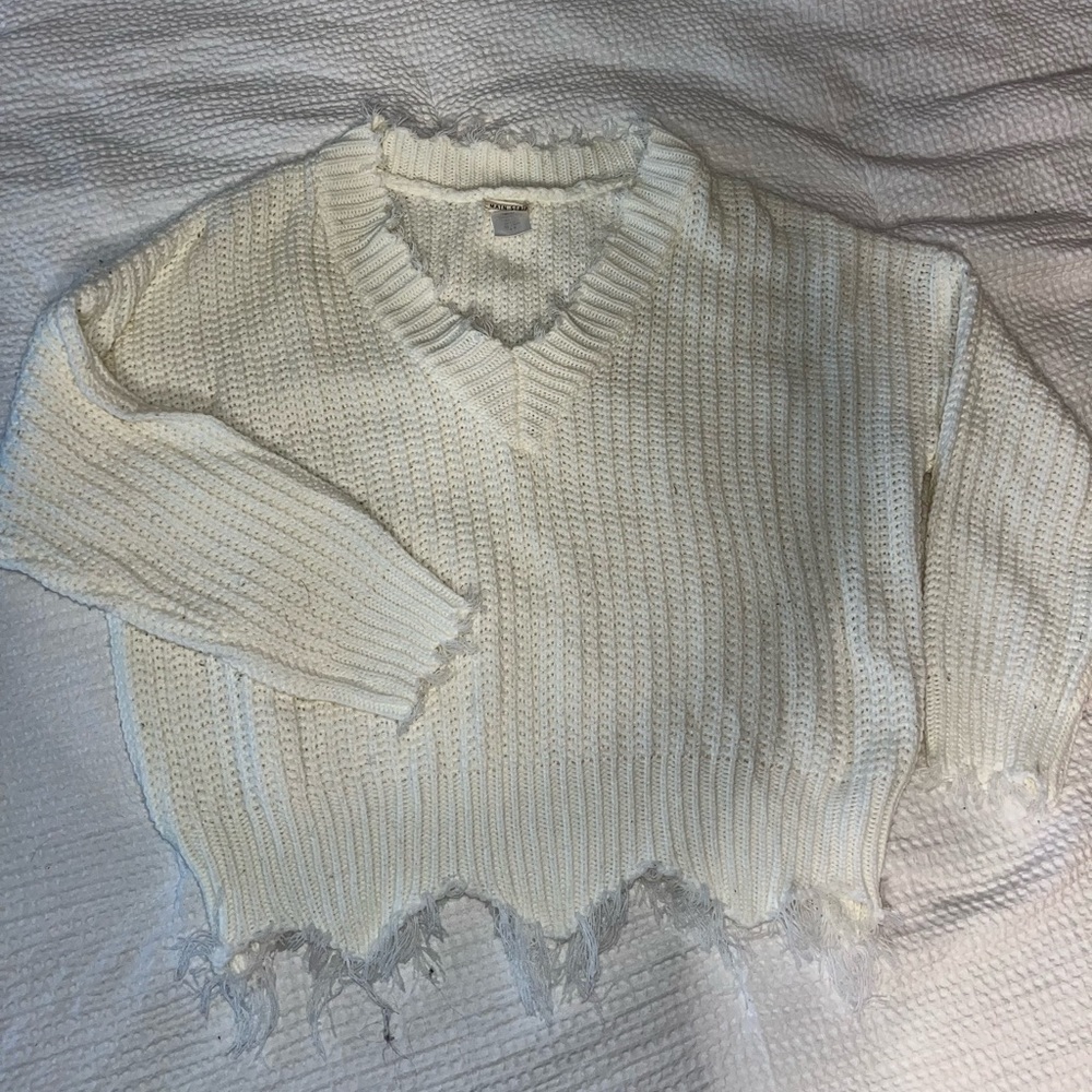 Cream sweater, the brand is Main Strip, Women’s size medium